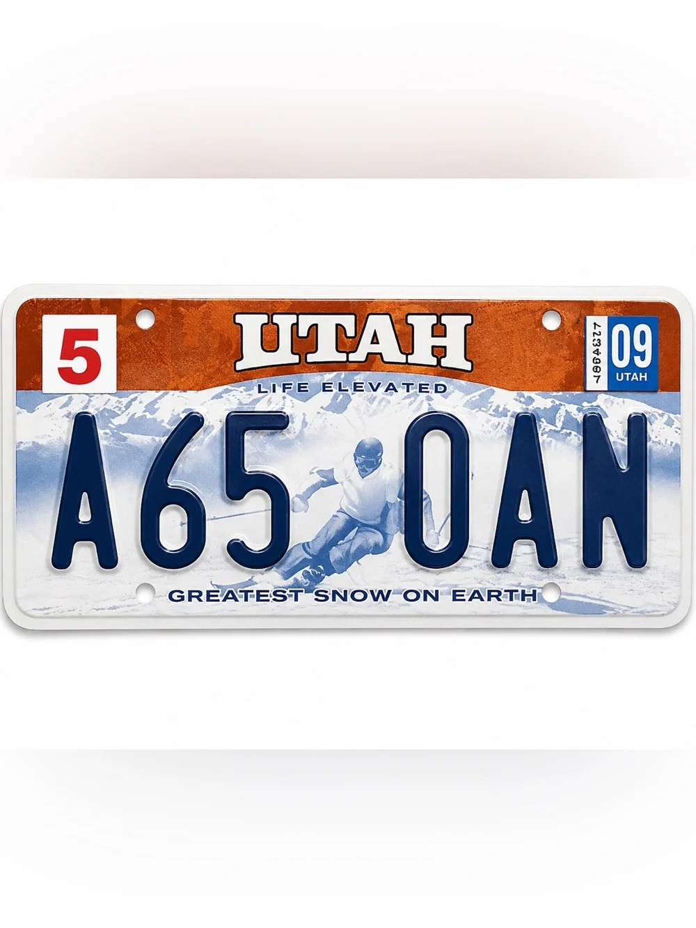Utah Greatest Snow On Earth License Plate
